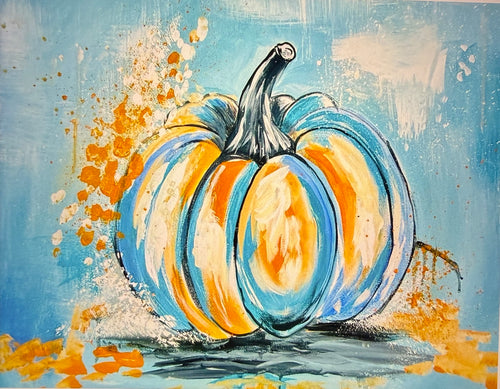 Blue & Orange Pumpkin Paint Kit