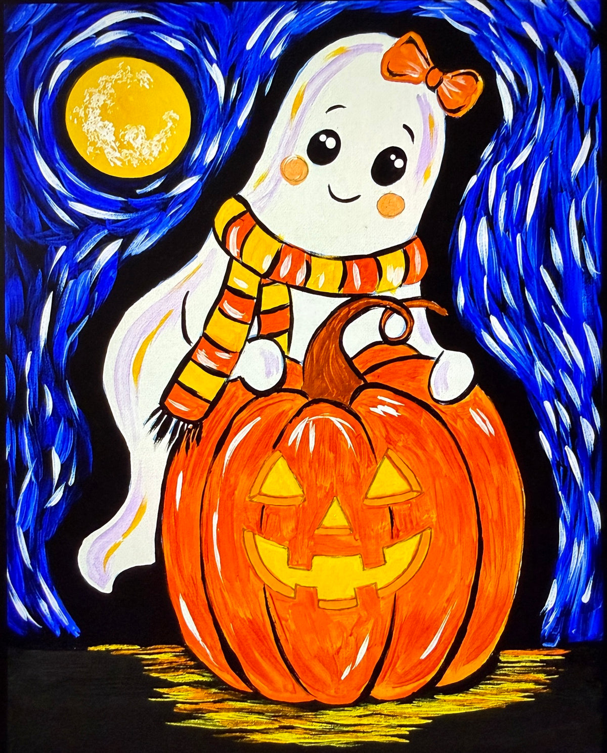Cute Ghost & Pumpkin Paint Kit