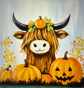 Pumpkin Highland Cow Paint Kit